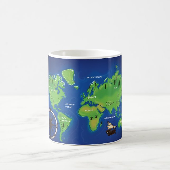 World Map Coffee Mug (Center)