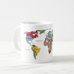 World Map Coffee Mug