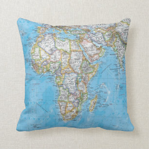 World Map Custom Pillow
