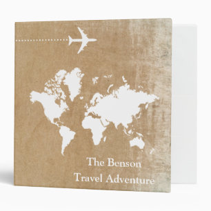 World Map Custom Travel Adventures Binder