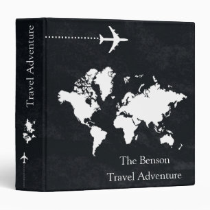 World Map Custom Travel Adventures Binder