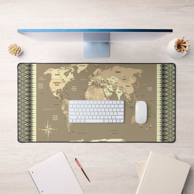 World Map  Desk Mat (Office 1)