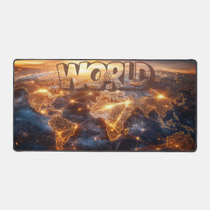 World Map Desk Mat Travel-Inspired Desk Pad