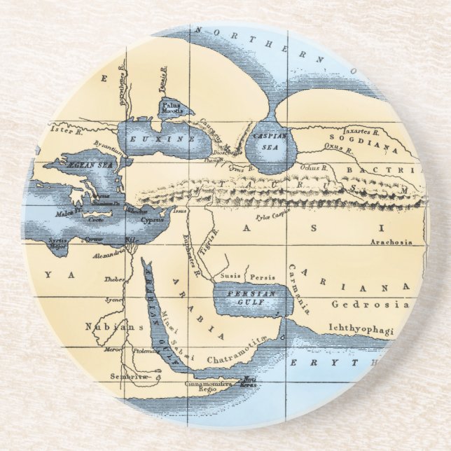 WORLD MAP: ERATOSTHENES COASTER (Front)
