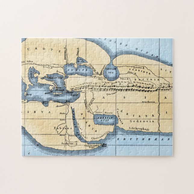 WORLD MAP: ERATOSTHENES JIGSAW PUZZLE (Horizontal)