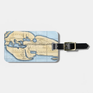 WORLD MAP: ERATOSTHENES LUGGAGE TAG