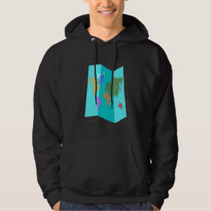 World Map  for Travelers and Geography enthusiasts Hoodie