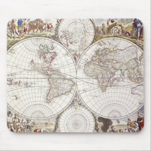 World Map from Atlas Maior Mouse Pad