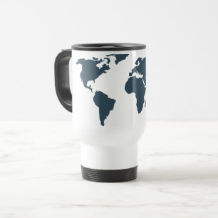 World Map Geography Globe Adventure Travel Mug
