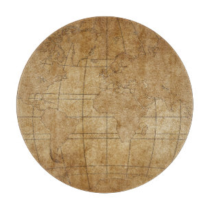 World Map: Global Exploration Guide Cutting Board