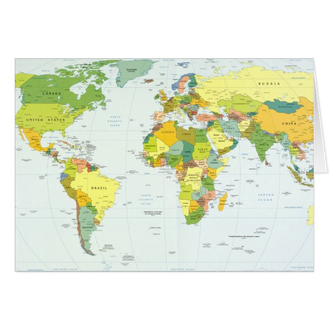World Map Globe Country Atlas (Front Horizontal)