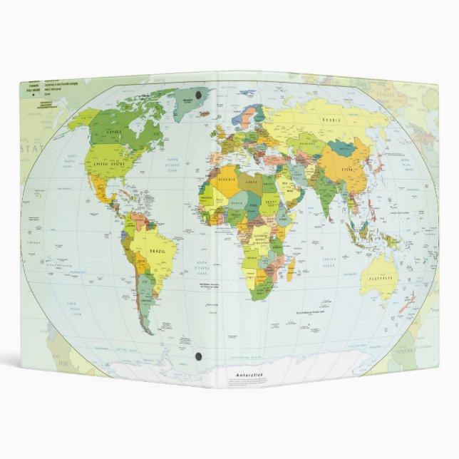World Map Globe Country Atlas Binder (Background)