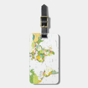 world+map+globe+country+atlas luggage tag