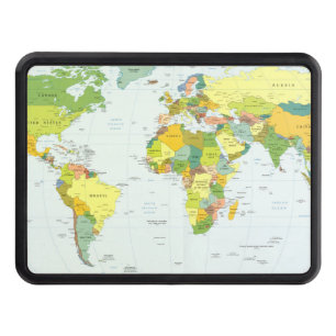 world+map+globe+country+atlas trailer hitch cover