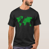 World Map - Grass Green