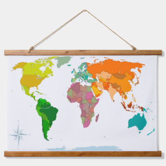 World Map Hanging Tapestry
