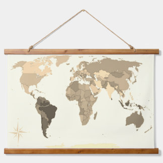 World Map Hanging Tapestry