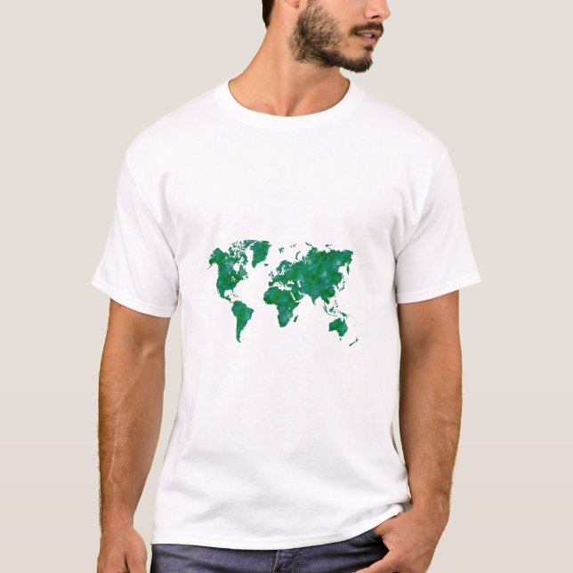 World map in watercolor T-Shirt (Front)