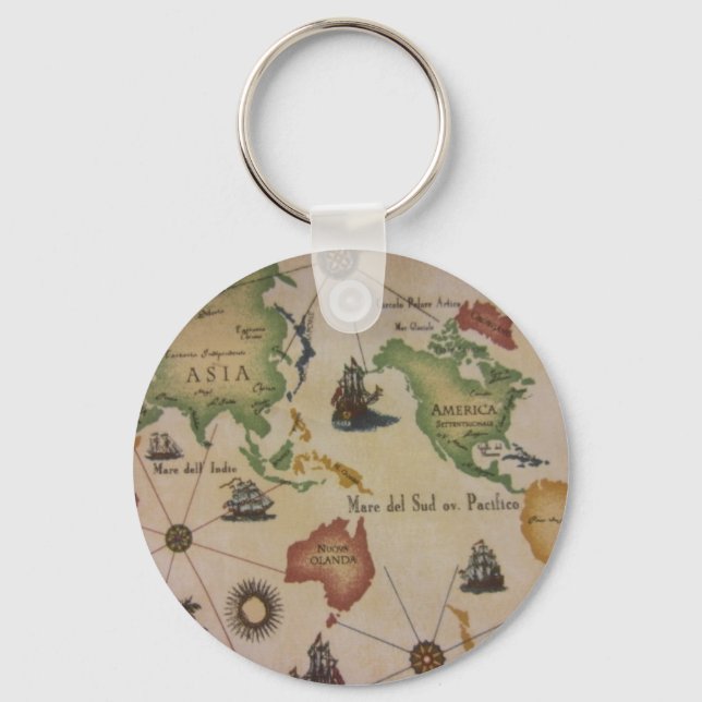World Map Keychain (Front)