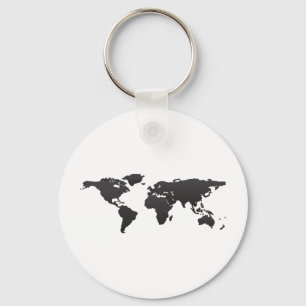 World Map Keychain