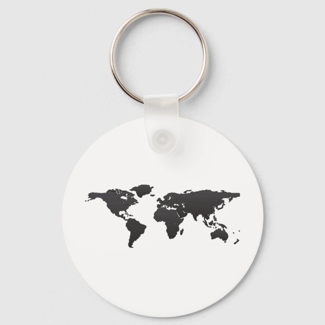 World Map Keychain (Front)