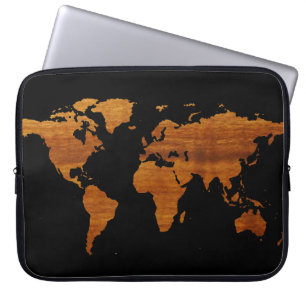 world map laptop sleeve