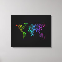 World map made of animals