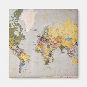 world map magnet