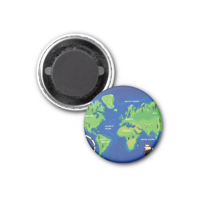 World Map Magnet (Front)