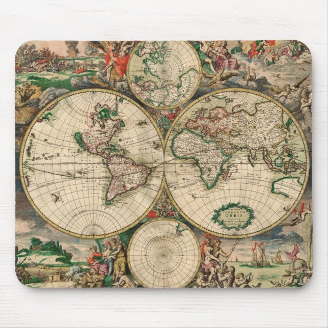 World Map Mouse Pad (Front)