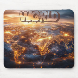 World Map Mouse Pad Travel-Inspired Mouse Pad