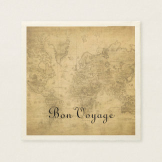 World Map Napkin