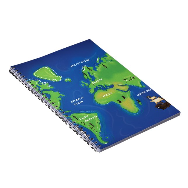 World Map Notebook (Right Side)