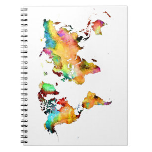world map notebook
