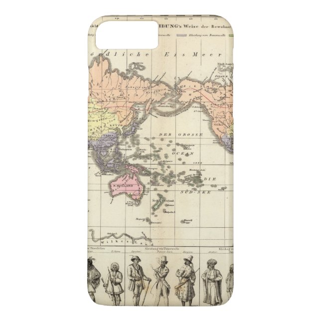 World Map of Clothing Styles Case-Mate iPhone Case (Back)