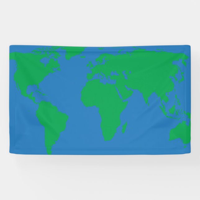 World Map of Continents Background Banner (Horizontal)