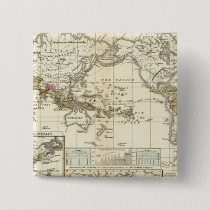 World Map of Diseases 2 Inch Square Button