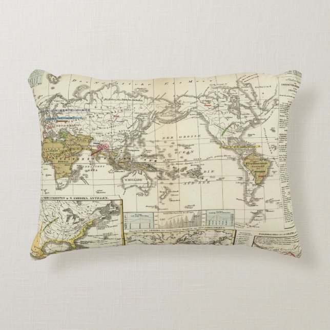 World Map of Diseases Accent Pillow (Front)