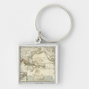 World Map of Diseases Keychain