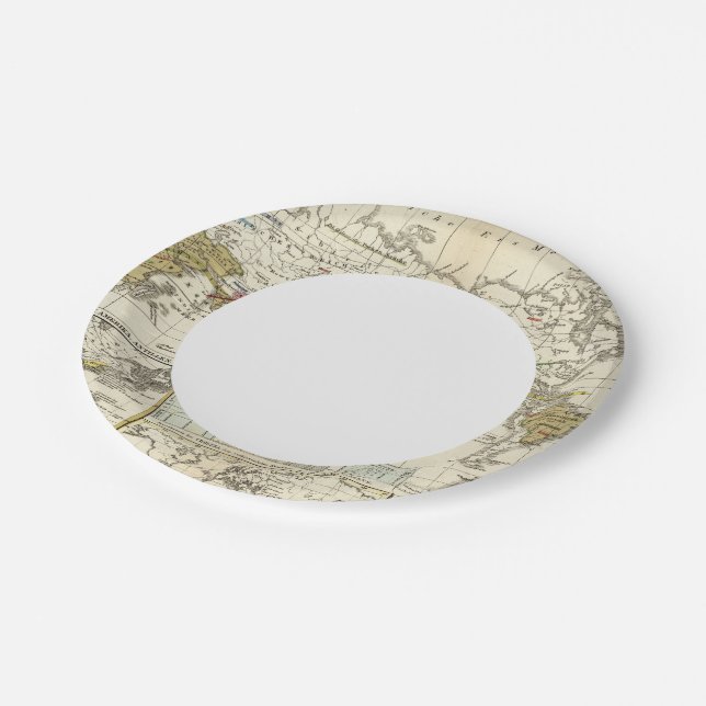 World Map of Diseases Paper Plate (Angled)