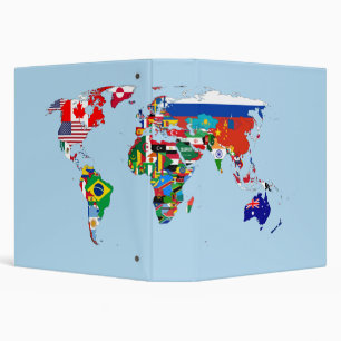 World Map of Flags Binder