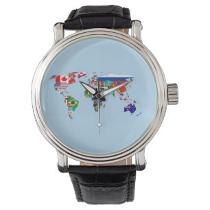 World Map of Flags eWatch Watch