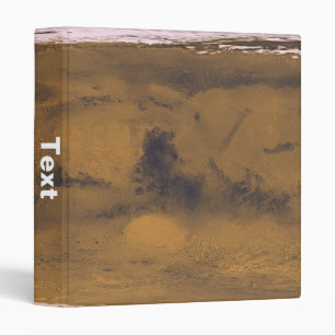 World Map of Mars Red Planet by Satellite Binder
