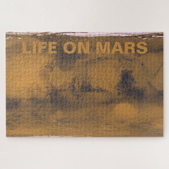 World Map of Mars Red Planet by Satellite  Jigsaw Puzzle (Horizontal)