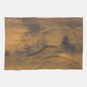 World Map of Mars Red Planet by Satellite Kitchen Towel