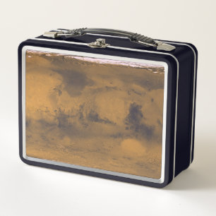 World Map of Mars Red Planet by Satellite Metal Lunch Box