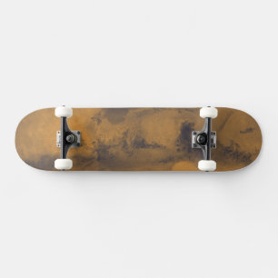 World Map of Mars Red Planet by Satellite  Skateboard
