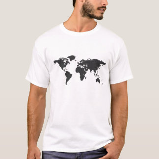 World map on a t-shirt