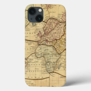 World map on Mercators Projection iPhone 13 Case