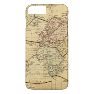 World map on Mercators Projection iPhone 8 Plus/7 Plus Case